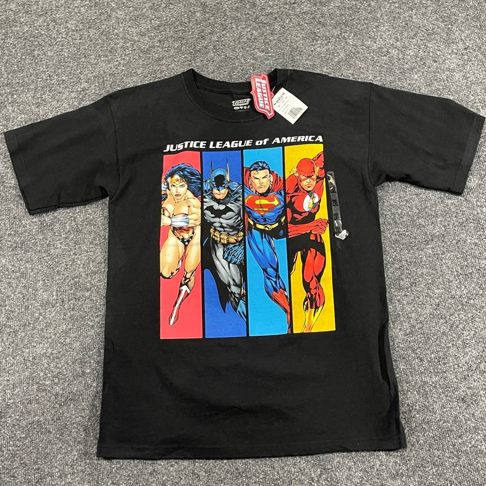 *NWT Justice League Boy's Black Short Sleeve Sz XL